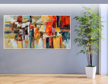Abstract and Decorative Painting - colors abstract by Palette Knife wall art minimalism